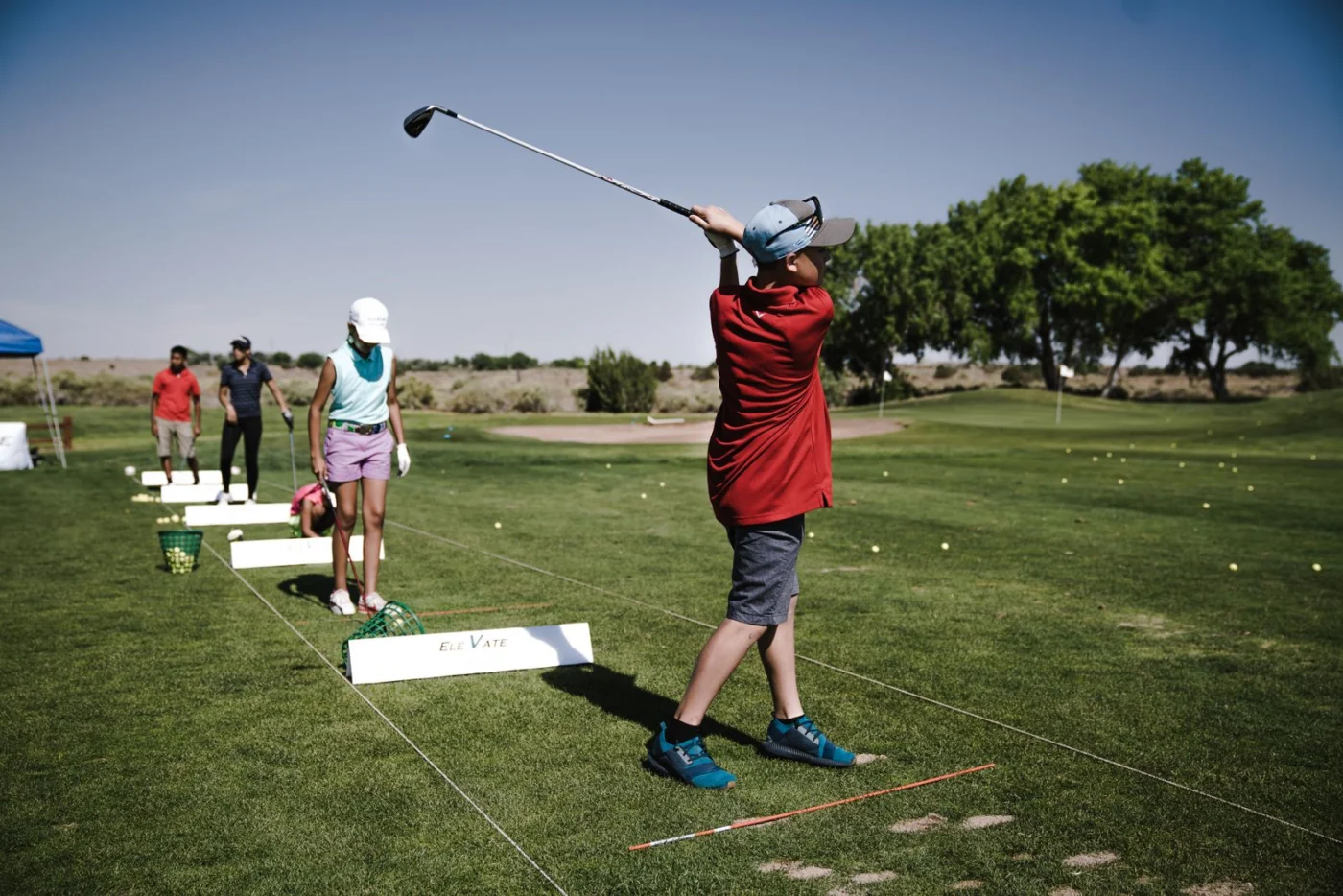 Group practice on the range